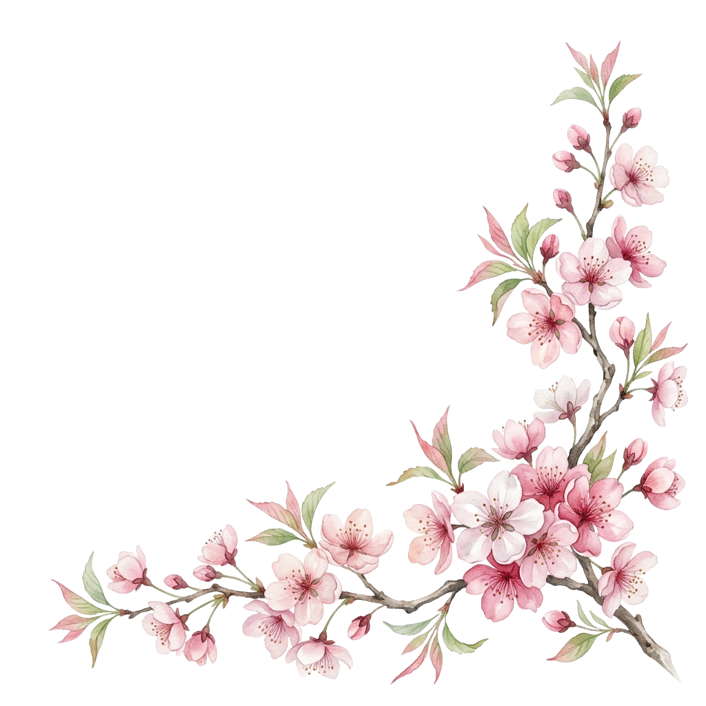 Flores de sakura decorativas