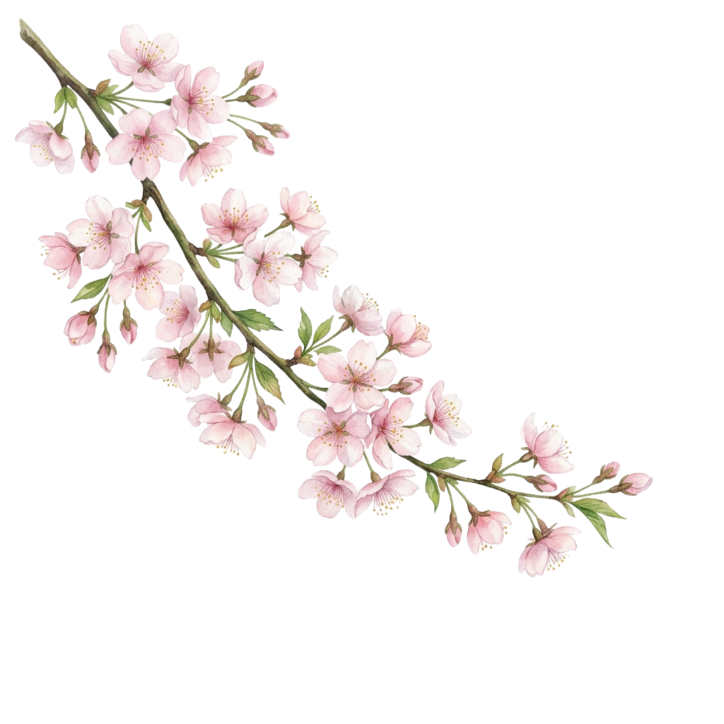Flores de sakura decorativas